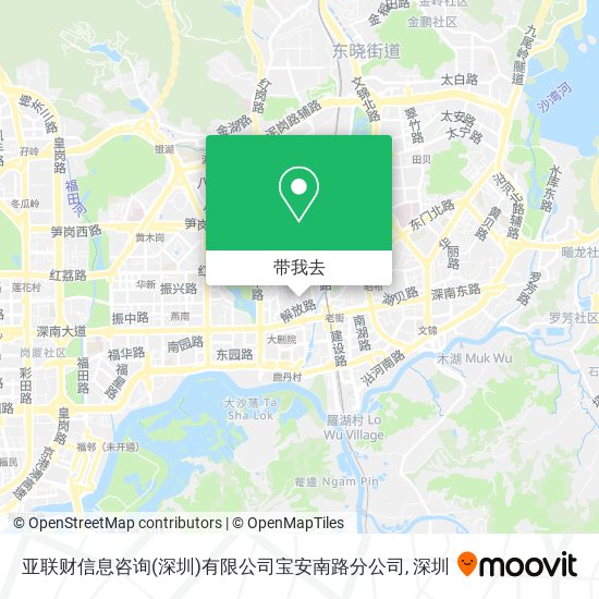 亚联财信息咨询(深圳)有限公司宝安南路分公司地图