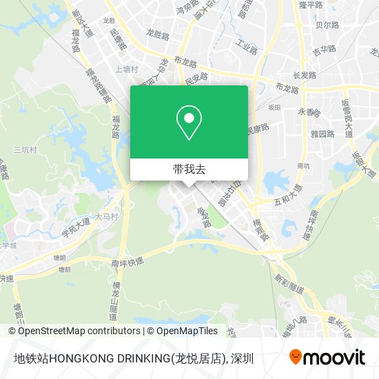 地铁站HONGKONG DRINKING(龙悦居店)地图