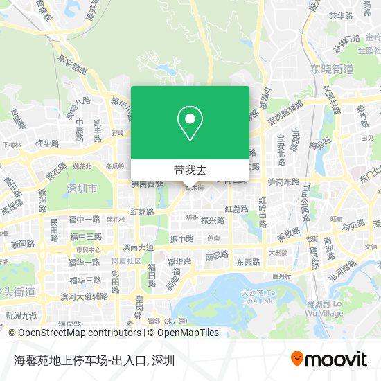 海馨苑地上停车场-出入口地图