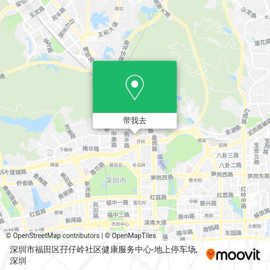深圳市福田区孖仔岭社区健康服务中心-地上停车场地图
