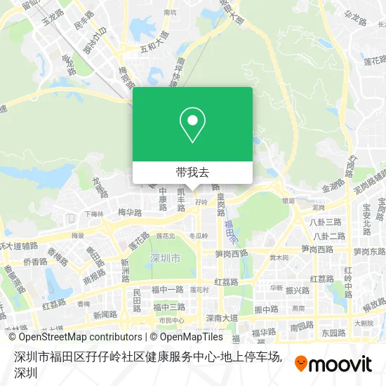 深圳市福田区孖仔岭社区健康服务中心-地上停车场地图