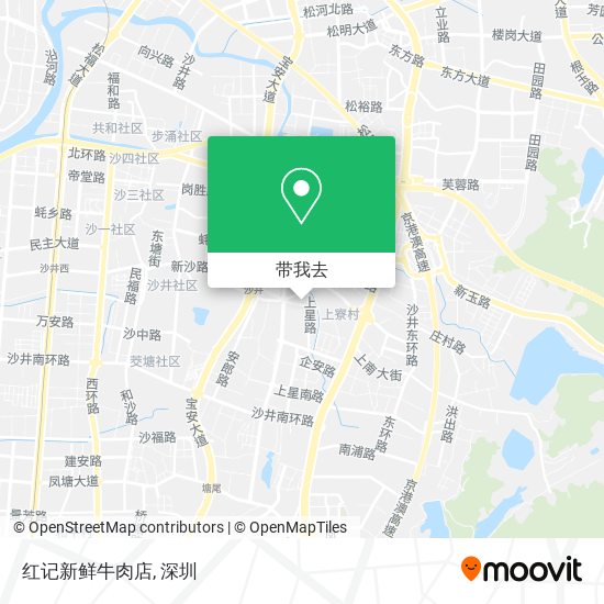 红记新鲜牛肉店地图