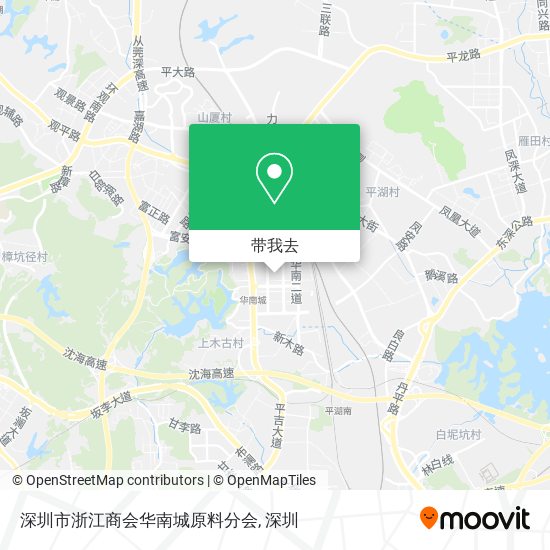 深圳市浙江商会华南城原料分会地图