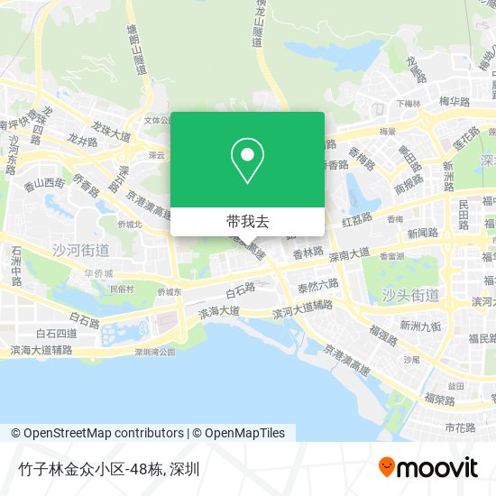 竹子林金众小区-48栋地图