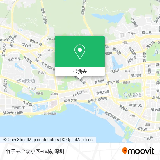 竹子林金众小区-48栋地图