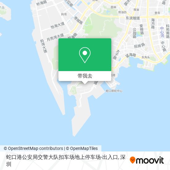 蛇口港公安局交警大队扣车场地上停车场-出入口地图