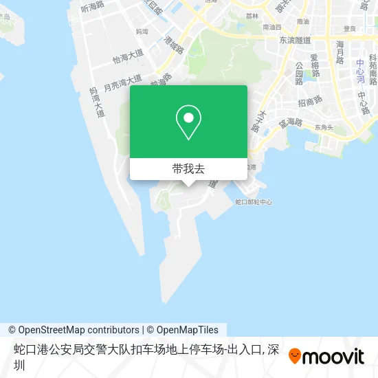 蛇口港公安局交警大队扣车场地上停车场-出入口地图
