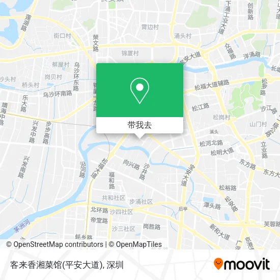 客来香湘菜馆(平安大道)地图