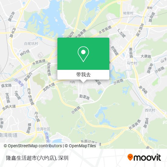 隆鑫生活超市(六约店)地图