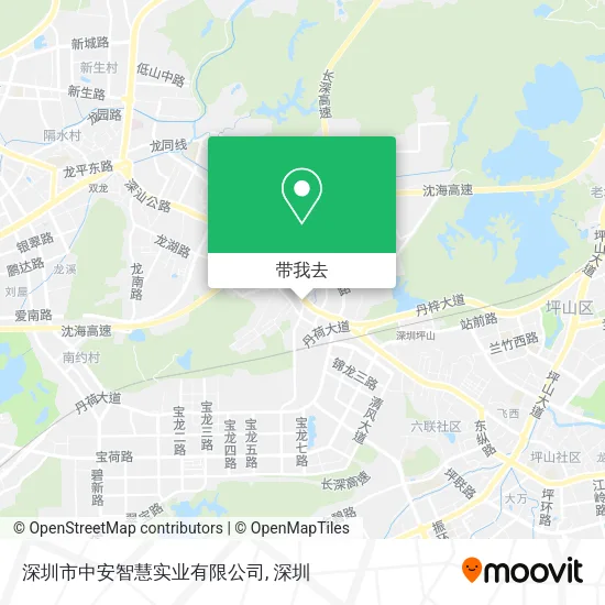 深圳市中安智慧实业有限公司地图