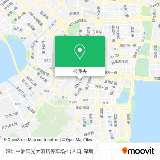 深圳中油阳光大酒店停车场-出入口地图