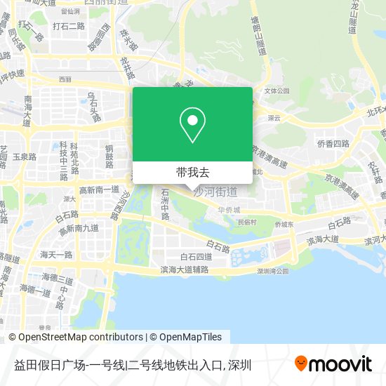 益田假日广场-一号线|二号线地铁出入口地图