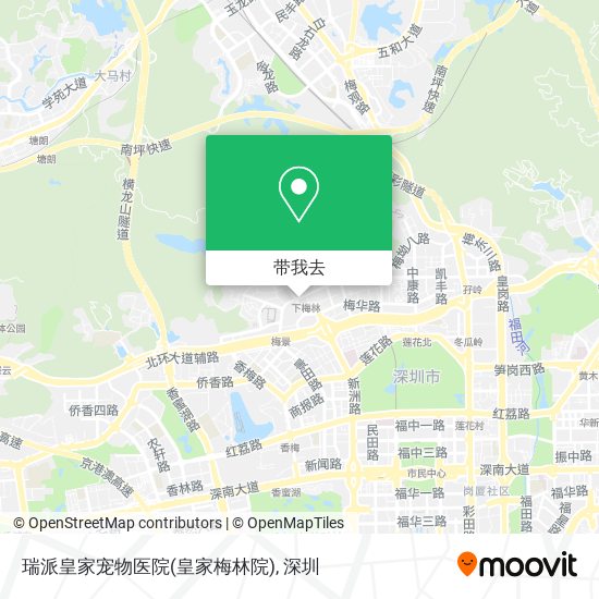 瑞派皇家宠物医院(皇家梅林院)地图