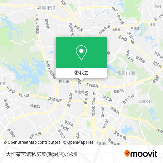 天恒茶艺馆私房菜(观澜店)地图