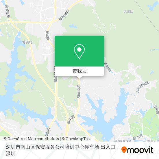 深圳市南山区保安服务公司培训中心停车场-出入口地图