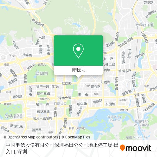 中国电信股份有限公司深圳福田分公司地上停车场-出入口地图