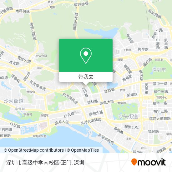 深圳市高级中学南校区-正门地图