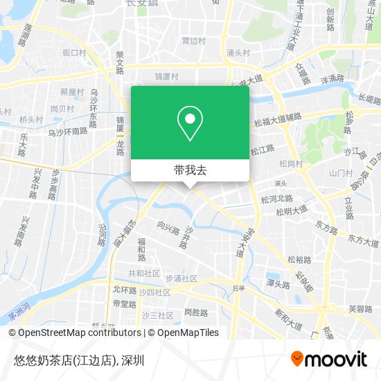 悠悠奶茶店(江边店)地图