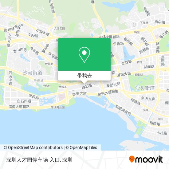 深圳人才园停车场-入口地图