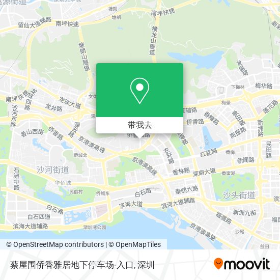 蔡屋围侨香雅居地下停车场-入口地图