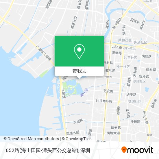 652路(海上田园-潭头西公交总站)地图