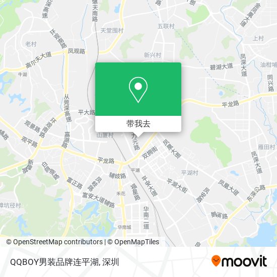 QQBOY男装品牌连平湖地图