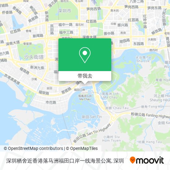 深圳栖舍近香港落马洲福田口岸一线海景公寓地图