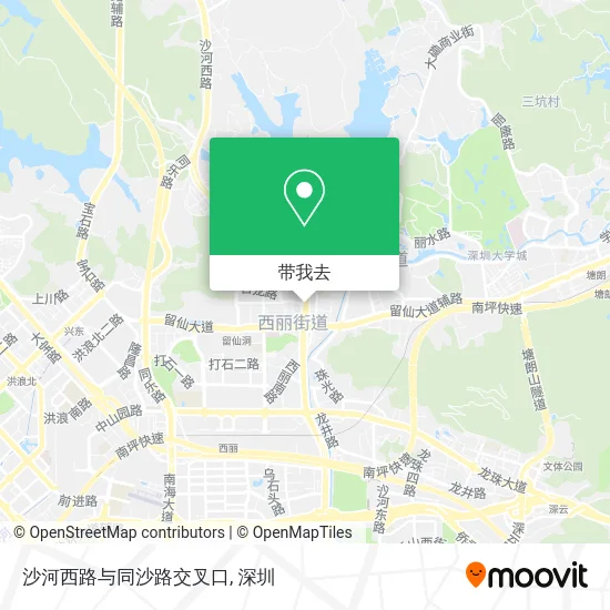 沙河西路与同沙路交叉口地图