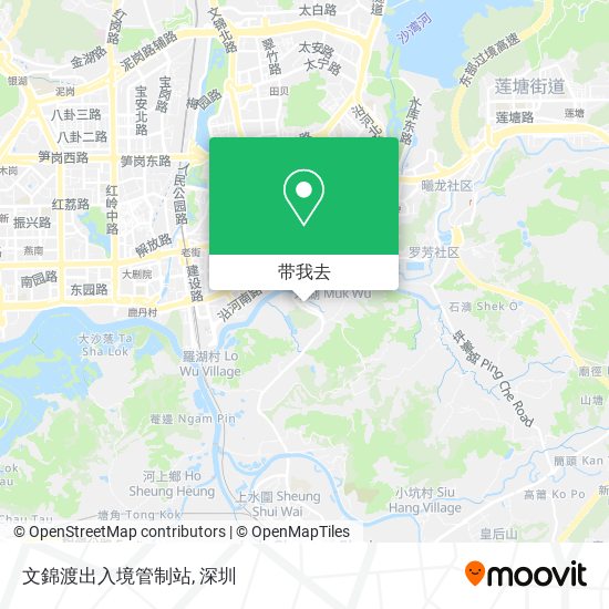 文錦渡出入境管制站地图