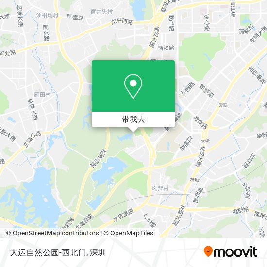 大运自然公园-西北门地图