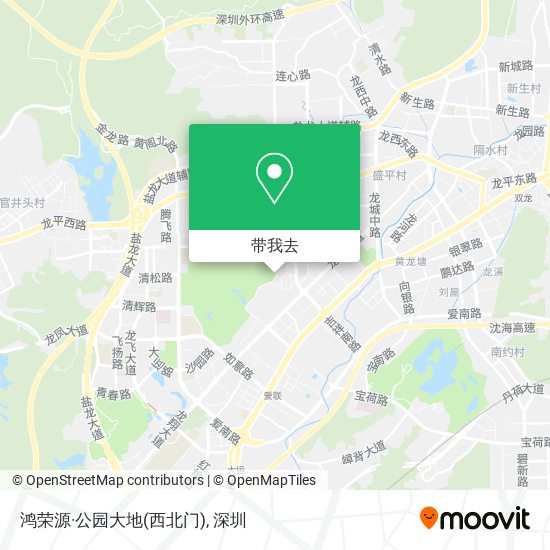 鸿荣源·公园大地(西北门)地图