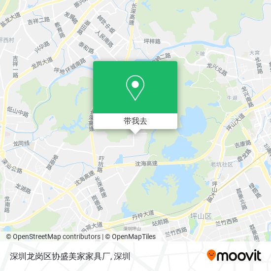 深圳龙岗区协盛美家家具厂地图