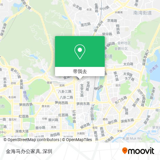 金海马办公家具地图