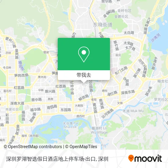 深圳罗湖智选假日酒店地上停车场-出口地图