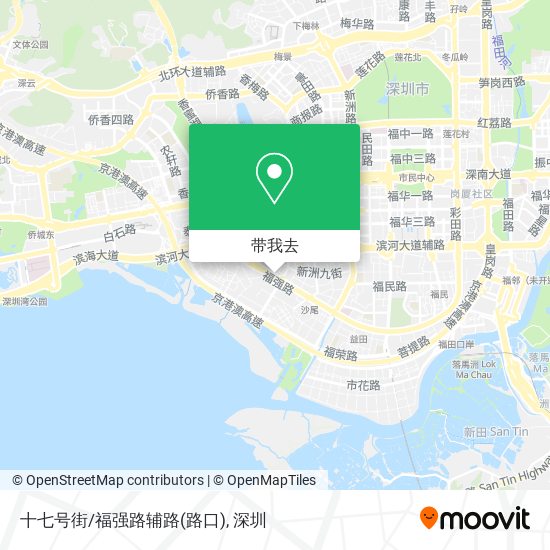 十七号街/福强路辅路(路口)地图