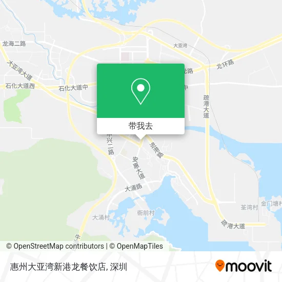 惠州大亚湾新港龙餐饮店地图
