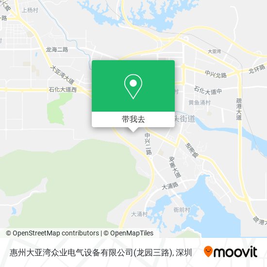 惠州大亚湾众业电气设备有限公司(龙园三路)地图