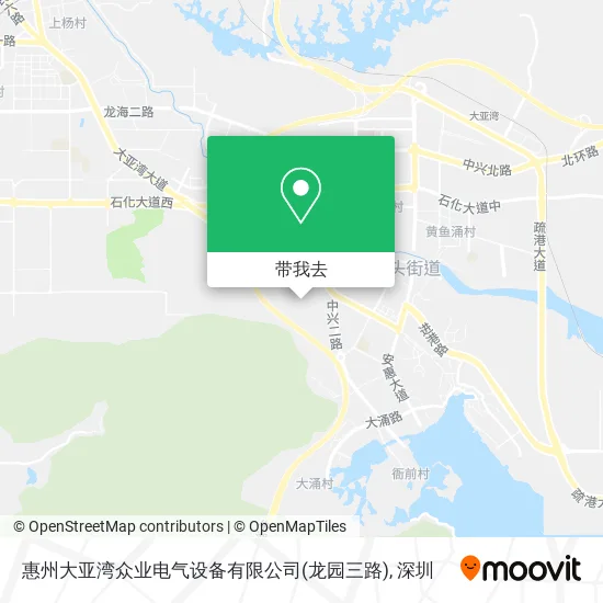 惠州大亚湾众业电气设备有限公司(龙园三路)地图