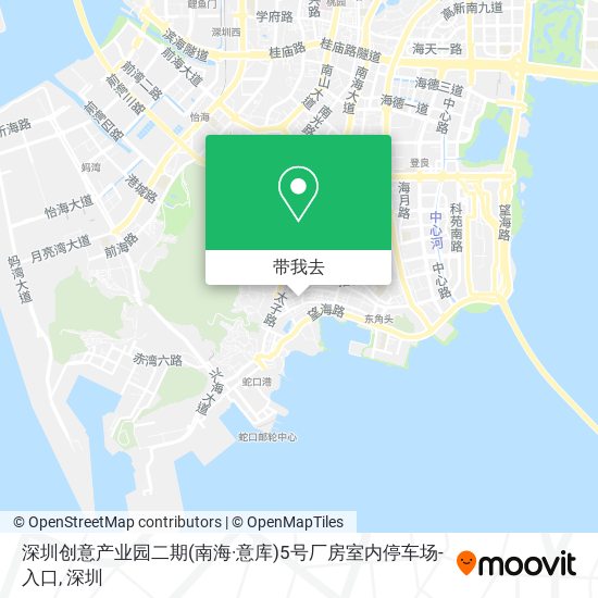 深圳创意产业园二期(南海·意库)5号厂房室内停车场-入口地图