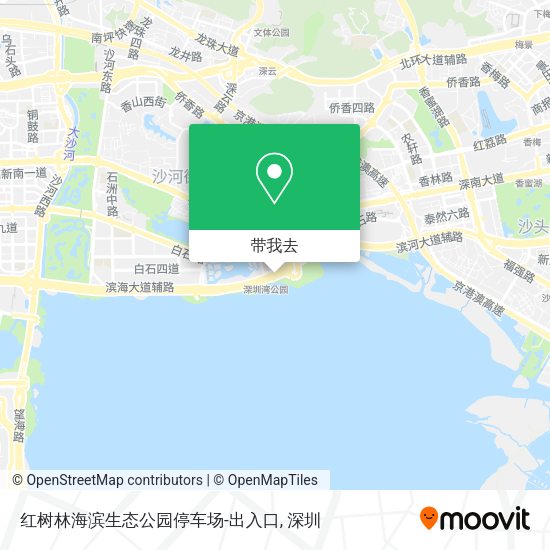 红树林海滨生态公园停车场-出入口地图