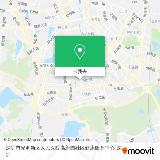 深圳市光明新区人民医院高新园社区健康服务中心地图