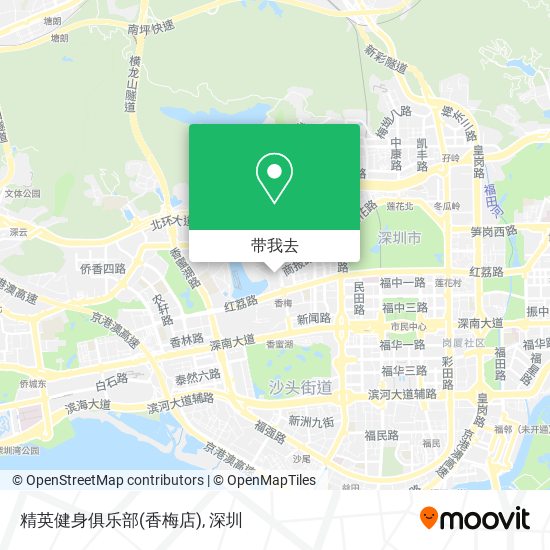 精英健身俱乐部(香梅店)地图