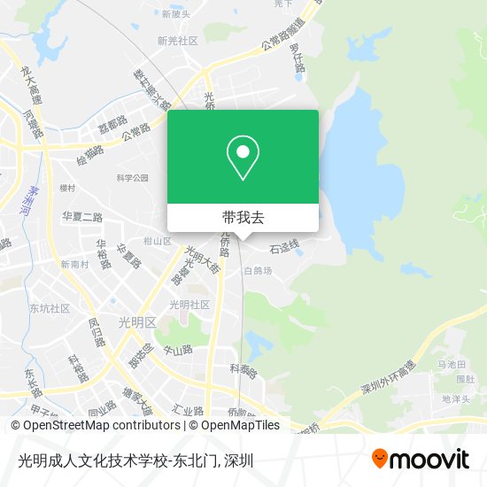 光明成人文化技术学校-东北门地图
