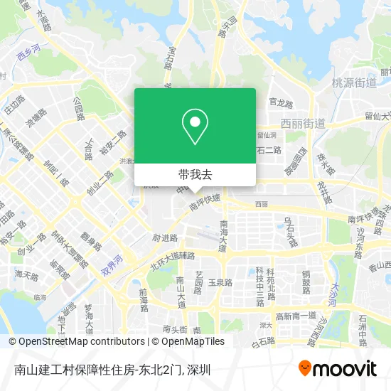 南山建工村保障性住房-东北2门地图