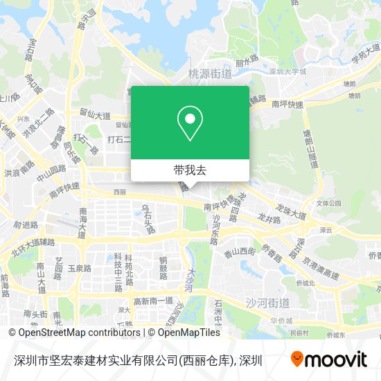 深圳市坚宏泰建材实业有限公司(西丽仓库)地图