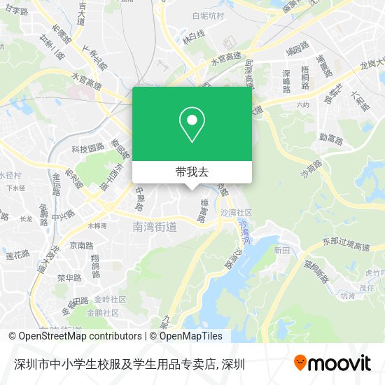 深圳市中小学生校服及学生用品专卖店地图