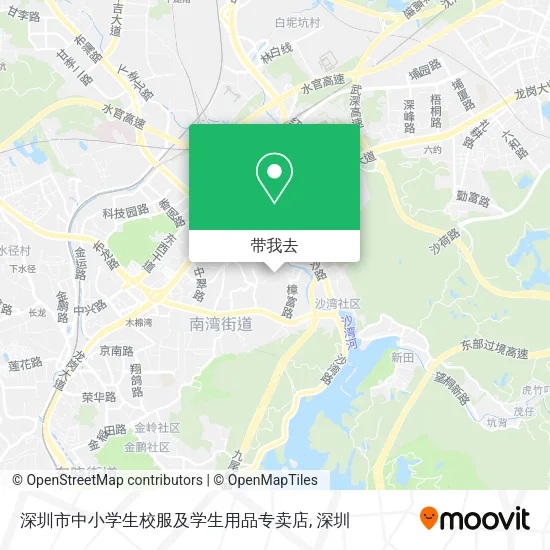 深圳市中小学生校服及学生用品专卖店地图
