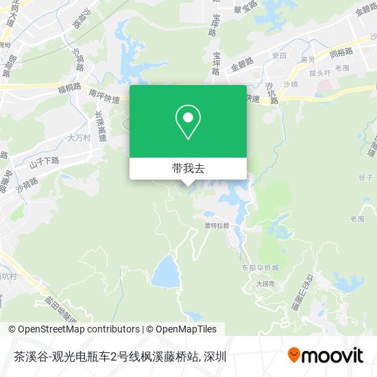 茶溪谷-观光电瓶车2号线枫溪藤桥站地图
