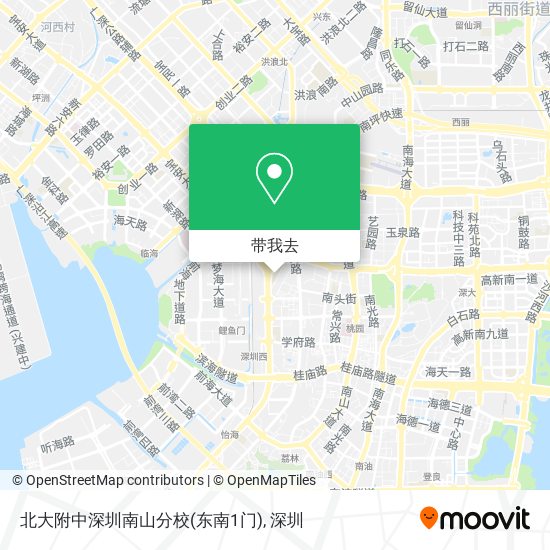 北大附中深圳南山分校(东南1门)地图