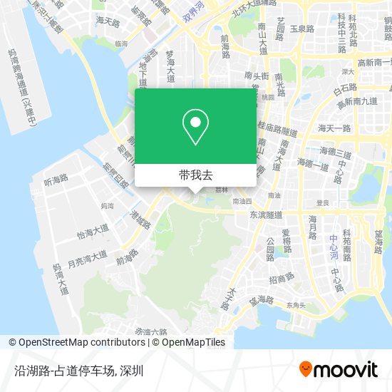 沿湖路-占道停车场地图